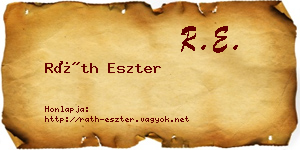 Ráth Eszter névjegykártya